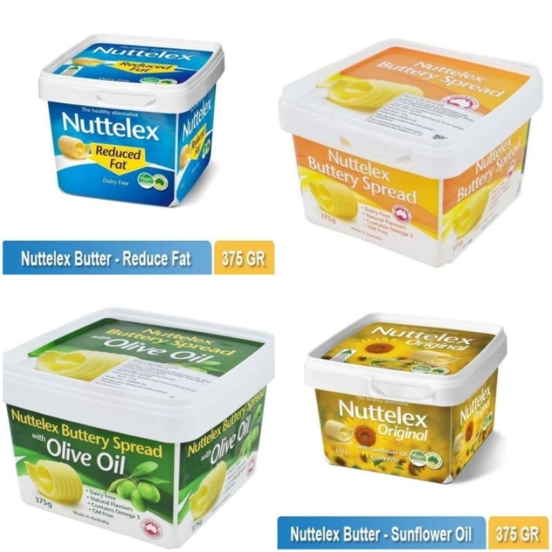 

Australia NUTTELEX - Butter Reduce Fat 375Gr Mentega Rendah Lemak Buttery Spread Olive Oil Original Bukan Margarin Margarine