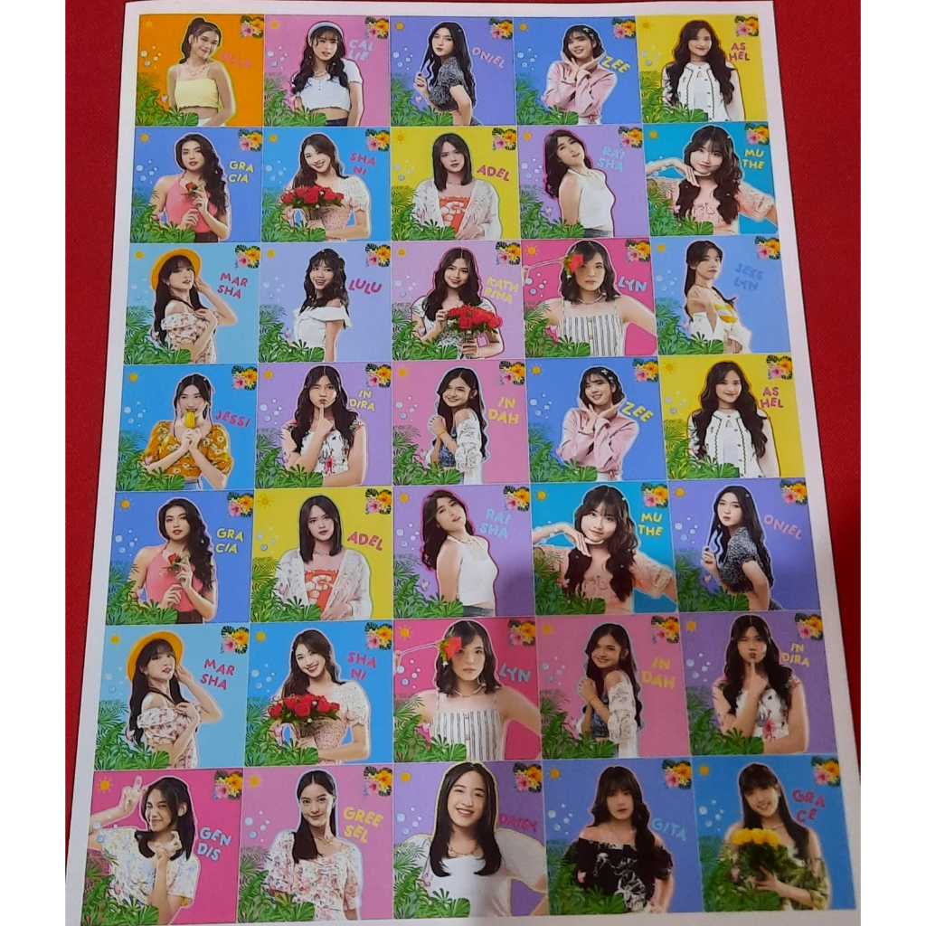 

Freebies Koleksi Sticker Stiker 4cmx4cm JKT48 isi 30 pcs free 4-5 stiker/Stiker murah keren JKT48/Freebies Stiker sticker Deco JKT48