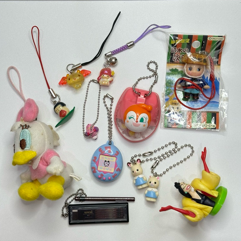 various gacha gotochi plushie trinkets tamagotchi anpanman ochaken sylvanian usahana kewpie sanrio l