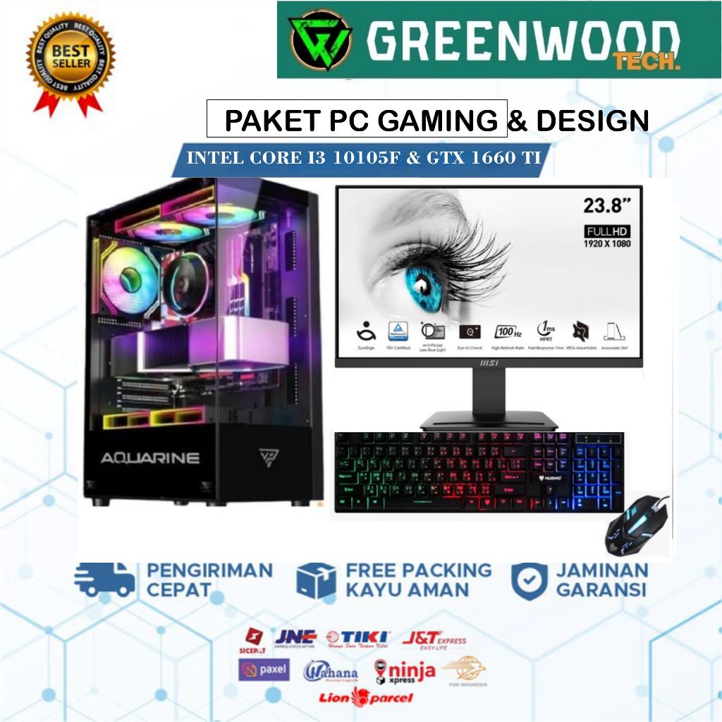 pc cpu komputer i3 10100f gtx 1660 s