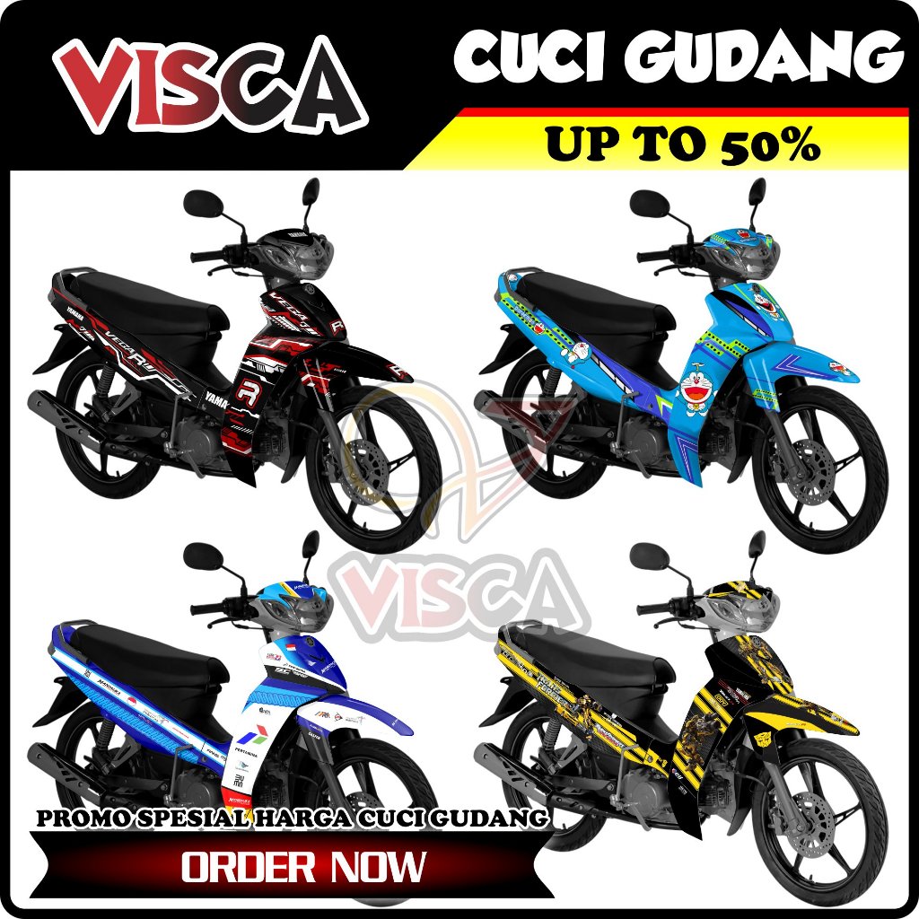【CUCI GUDANG】Decal Vega R New Full Body Variasi Harga Murah / Stiker Motor Vega R New Full Body / St