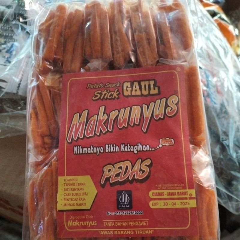 

Potato Snack Stick Gaul 1 ball isi 10 pack (packing kardus)