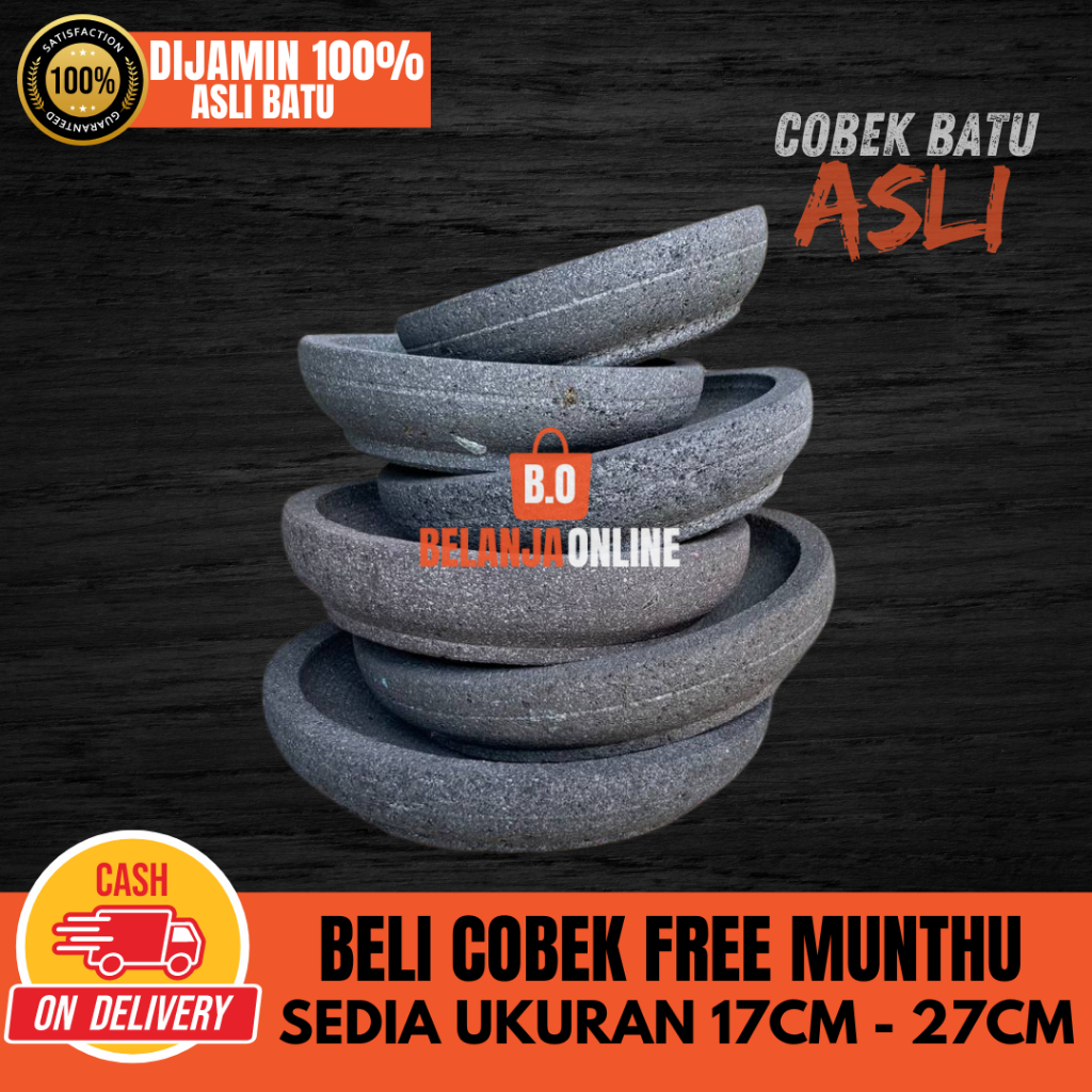 Cobek batu asli original paket cobek+munthu muntilan batu merapi