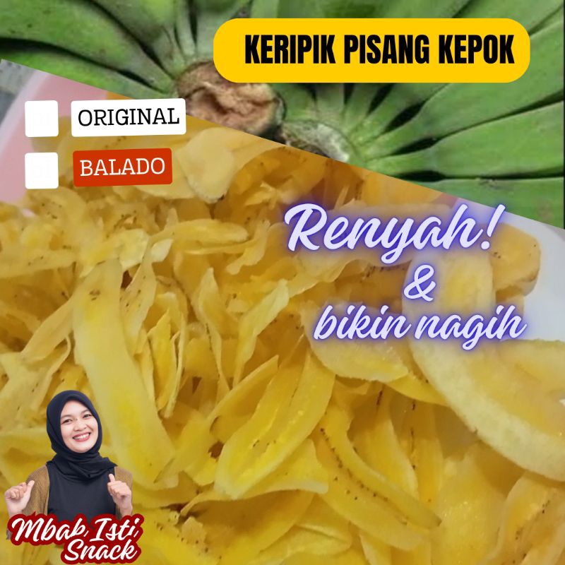 

Keripik pisang 1kg original Criping Pisang Kepok Kuning