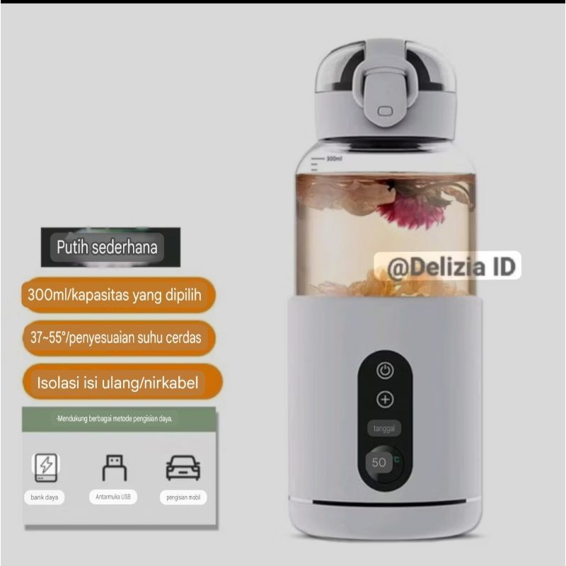 Kettle Elektrik Portable tanpa Kabel Alat Masak Air Hangat / Electric Portable Kettle Wireless / Tek