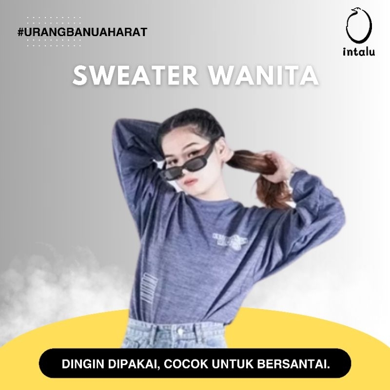 Intalu Sweater Wanita Kaos Lengan Panjang OOTD Sweater OB Wanita 04 || Kesayangan Mintuha