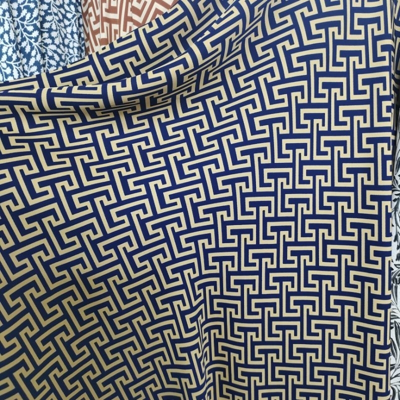 kain crepe silk motif abstrak - kain silk premium- kain motif lq