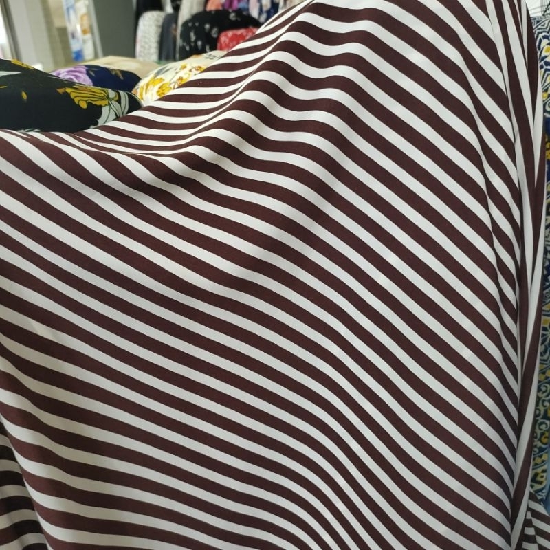 Kain wolfis motif Salur - bahan kain meteran wolfis lembut motif salur sn - kain Meteran