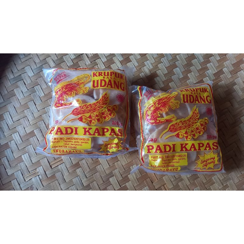 

Krupuk Udang Cap Padi Kapas ukuran sedang (250gr) Khas Indramayu