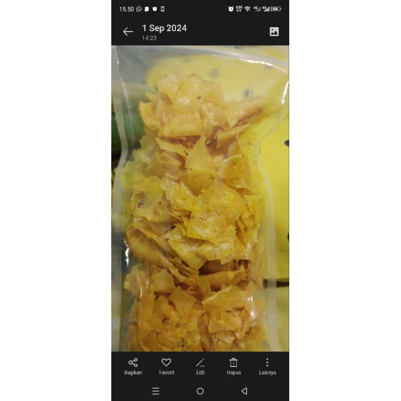 

keripik sanjay kuning 200g#keripik singkong kuning#khas padang