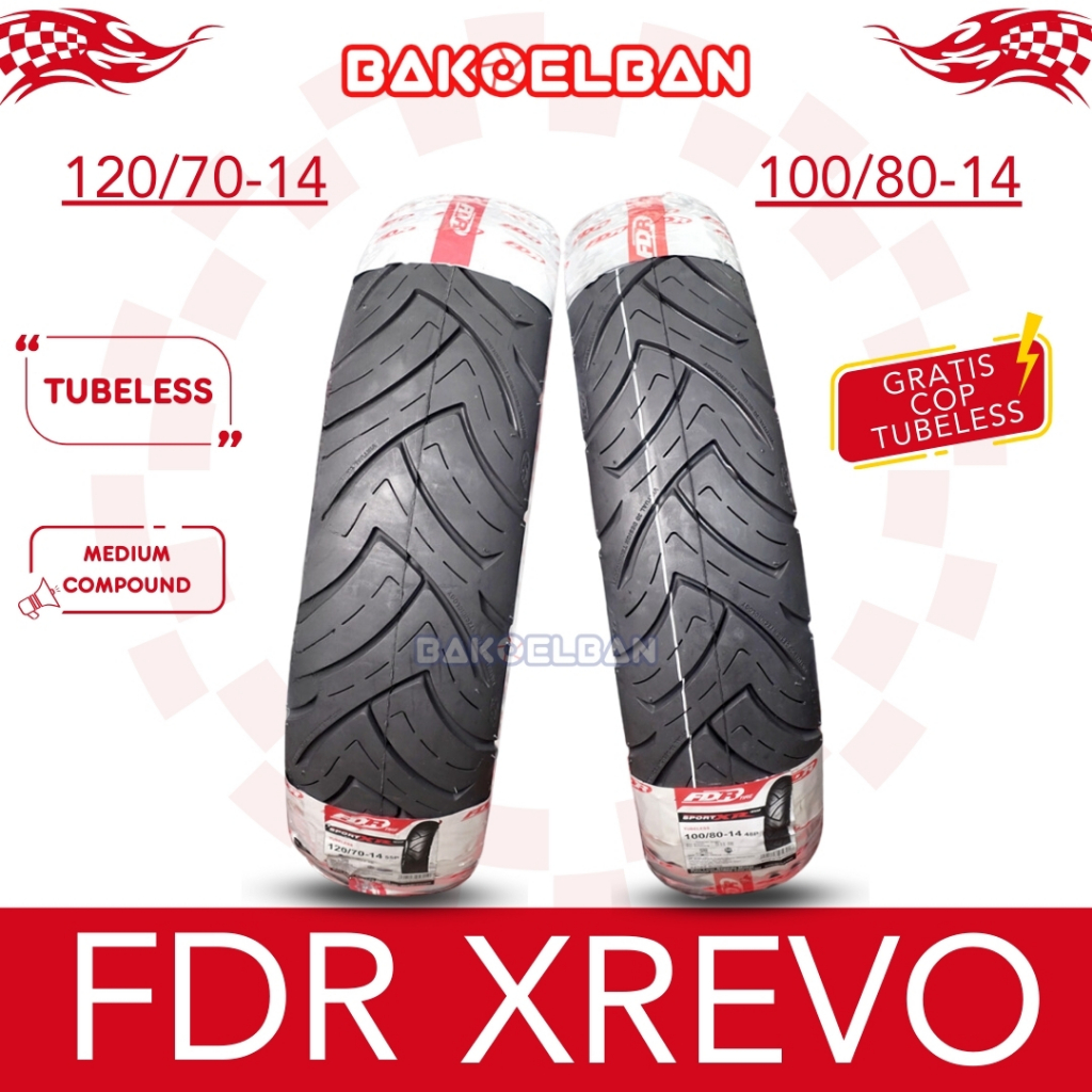 PAKET BAN FDR XR EVO 100/80-14 & 120/70-14