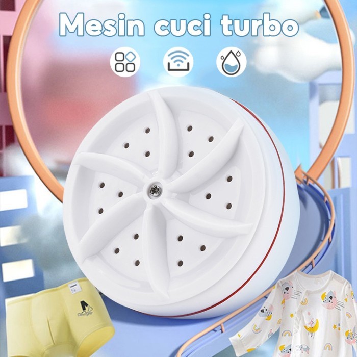 Mesin Cuci Mini Portable USB Ultrasonic / Mesin Putar Pencuci Pembersih Pakaian Dalam Kaos Kaki