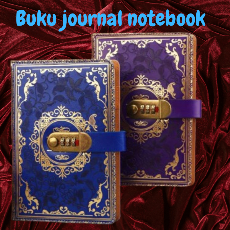 

Buku Jurnal Leather Notebook Diary A5 with Lock Buku Catatan Notebook ukuran A5 dengan kunci Sandi