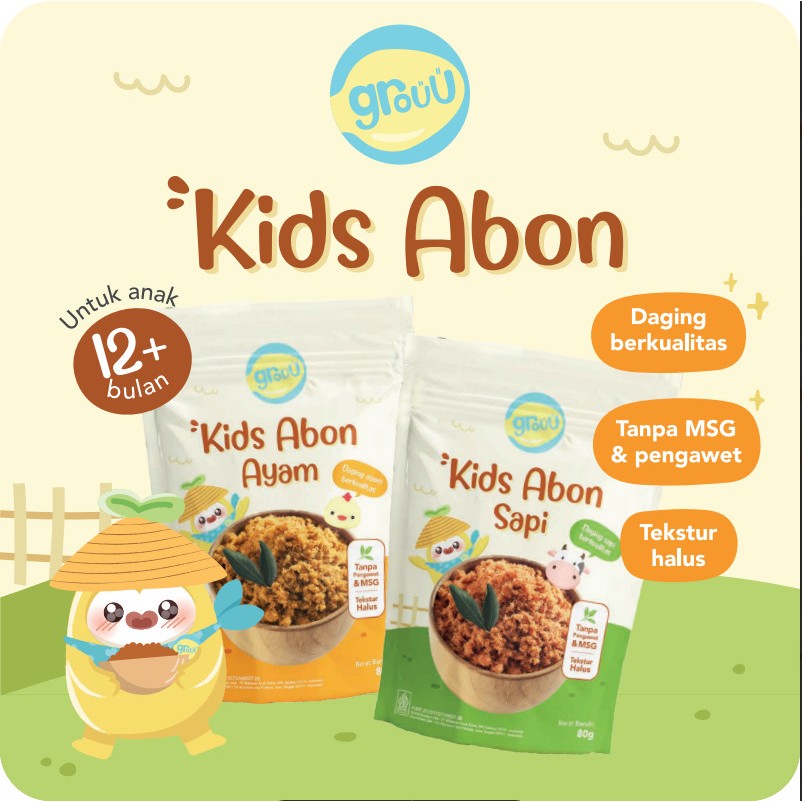 

Grouu - Abon Ayam & Sapi (6+ dan 12+ Bulan) - Snack Anak