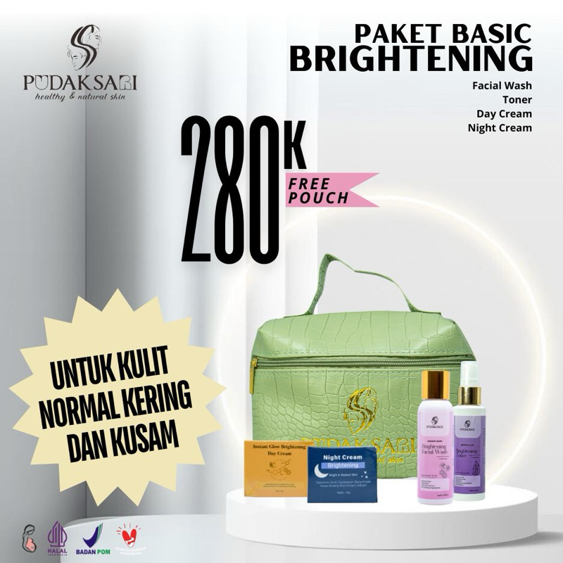 PAKET SKINCARE BPOM, AMAN & NYAMAN, MURAH TERLARIS. PAKET SKINCARE BASIC PUDAKSARI