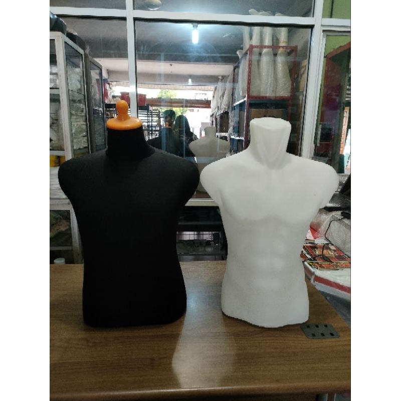 Manekin / Patung Setengah Badan Pria / Patung Pajangan Baju / Patung Otot Cowok dan Patung DM Kain H