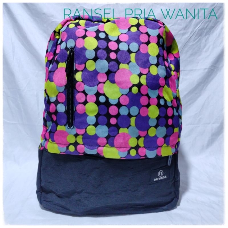 Tas Ransel Pria Wanita Kanvas Preloved