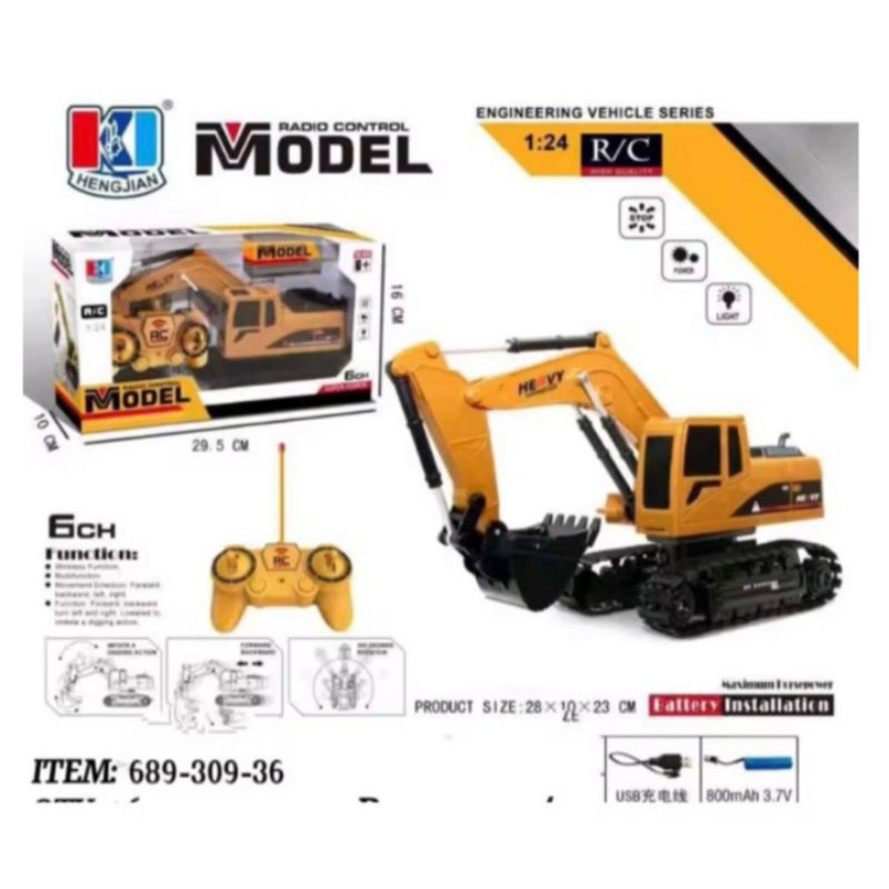 Mainan Remote control Truk Excavator Crawler Remote control Beko