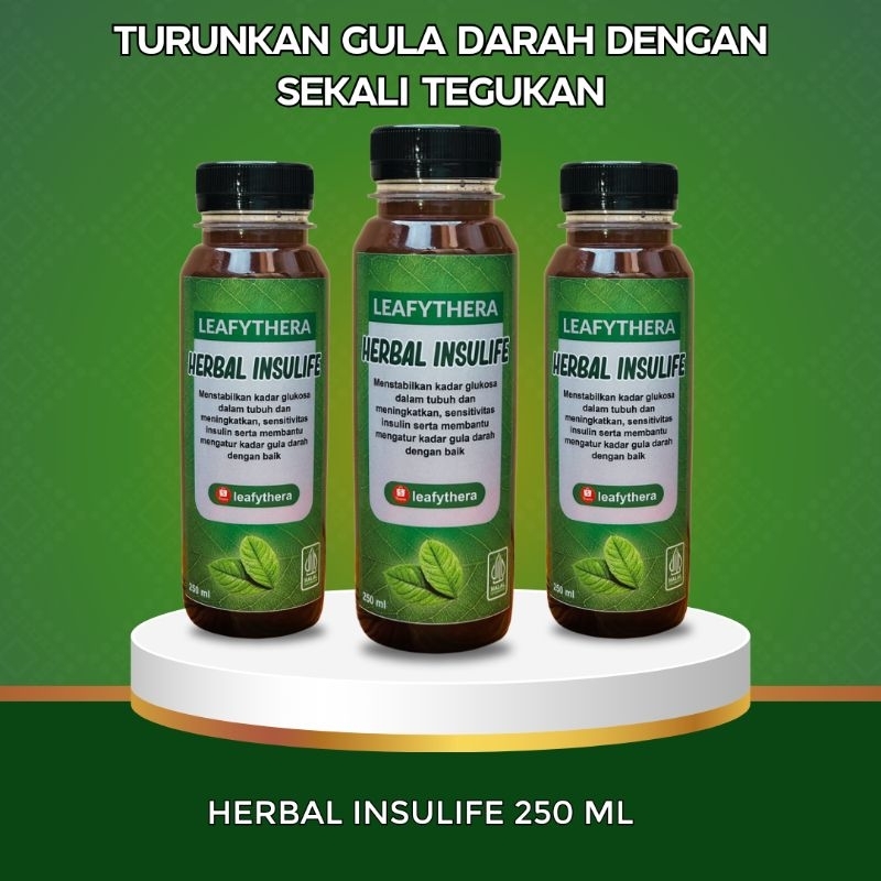 

Herbal Insulife 250ml Efektif Menstabilkan Gula Darah Dalam Tubuh Menurunkan Kadar Gula Darah
