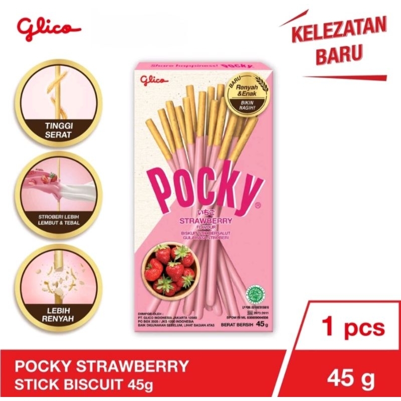 

Glico Pocky Strawberry Srick Biscuit 45gr