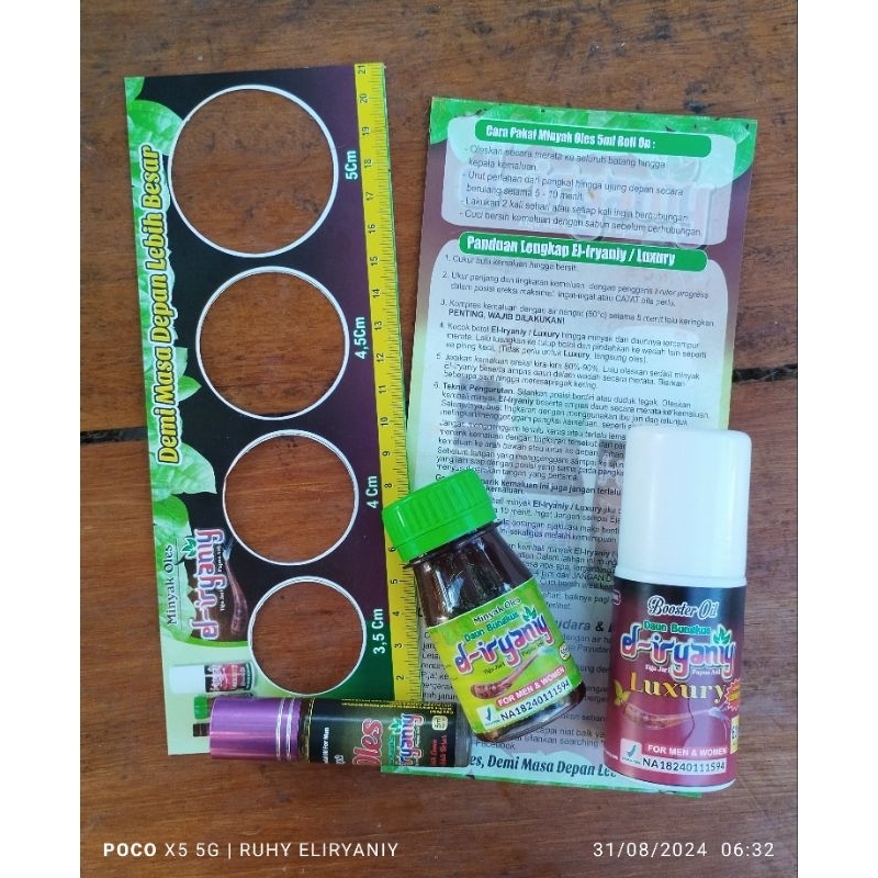 Minyak Oles El-Iryaniy Daun Bungkus Tiga Jari Papua Asli BPOM