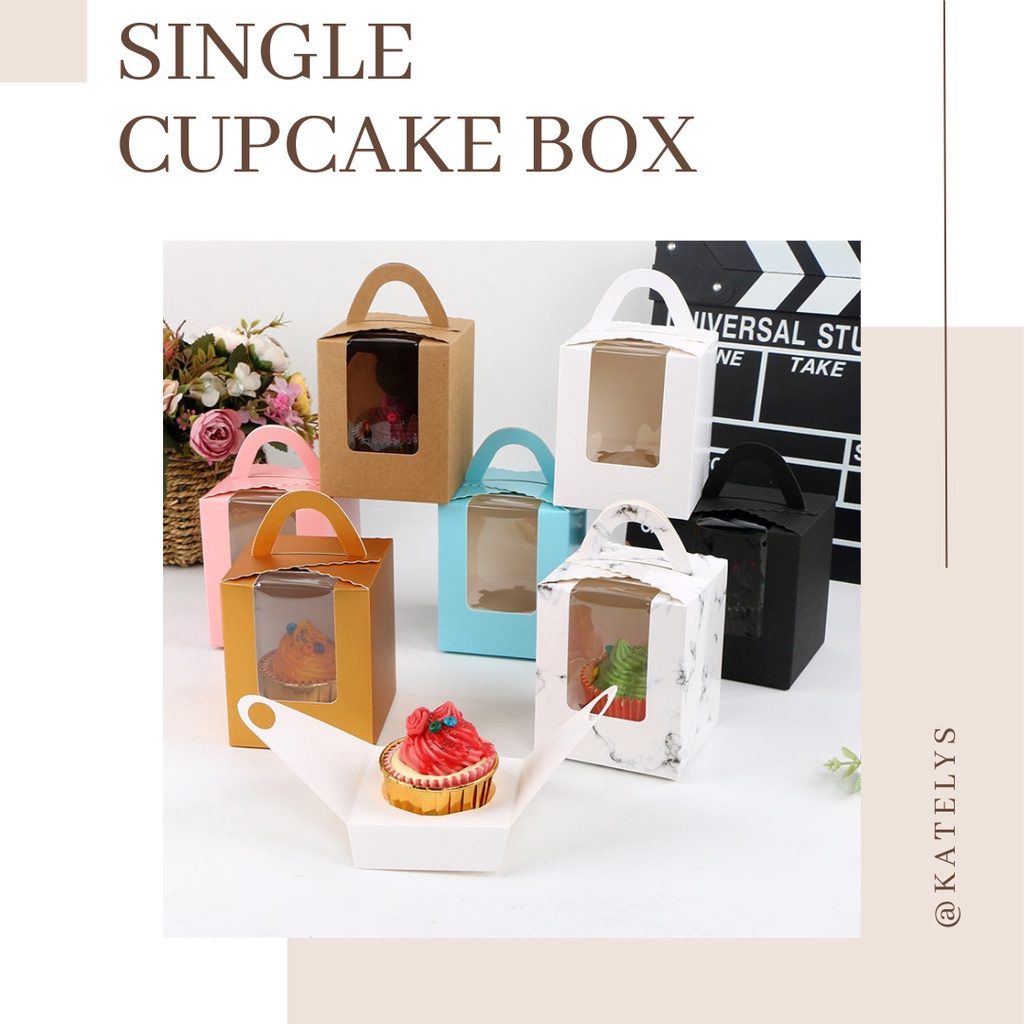 

Diskon 25 Barang Baru Single Muffin Cupcake Box Kemasan Kotak Cupcake Box Cupcake