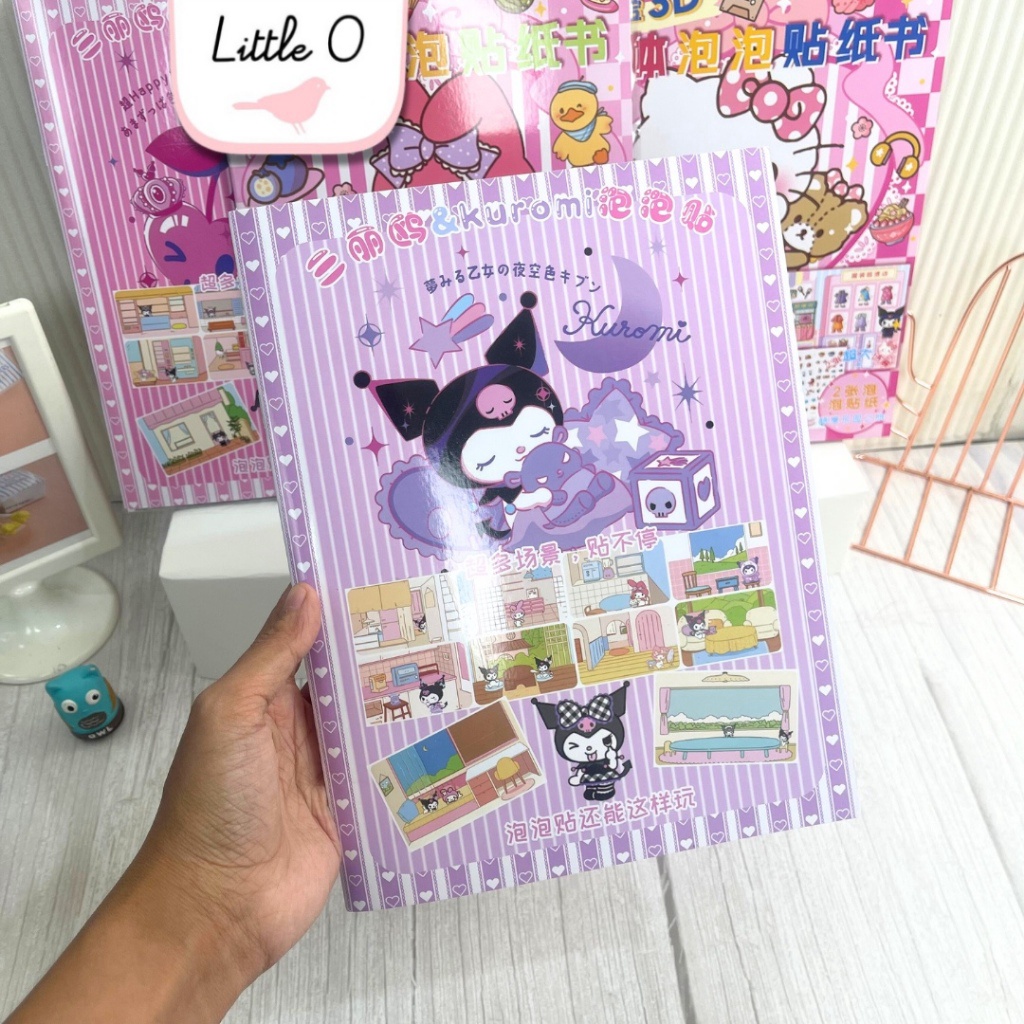 

Hemat 3 Online Big Book Sticker Sanrio Kuromi Melody Quiet Book Buku Menepel Sticker Lucu Mainan Edukasi