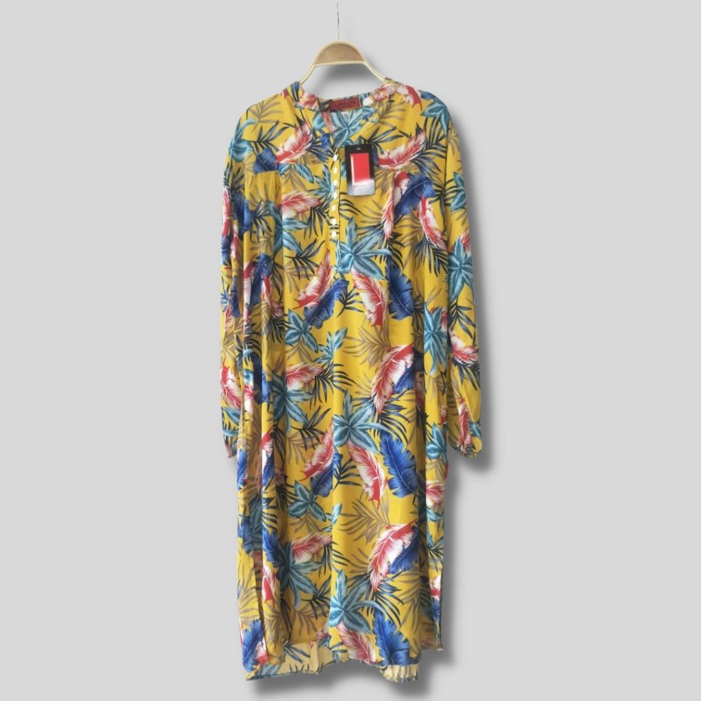 Atasan tunik katun rayon motif jumbo oversize 007