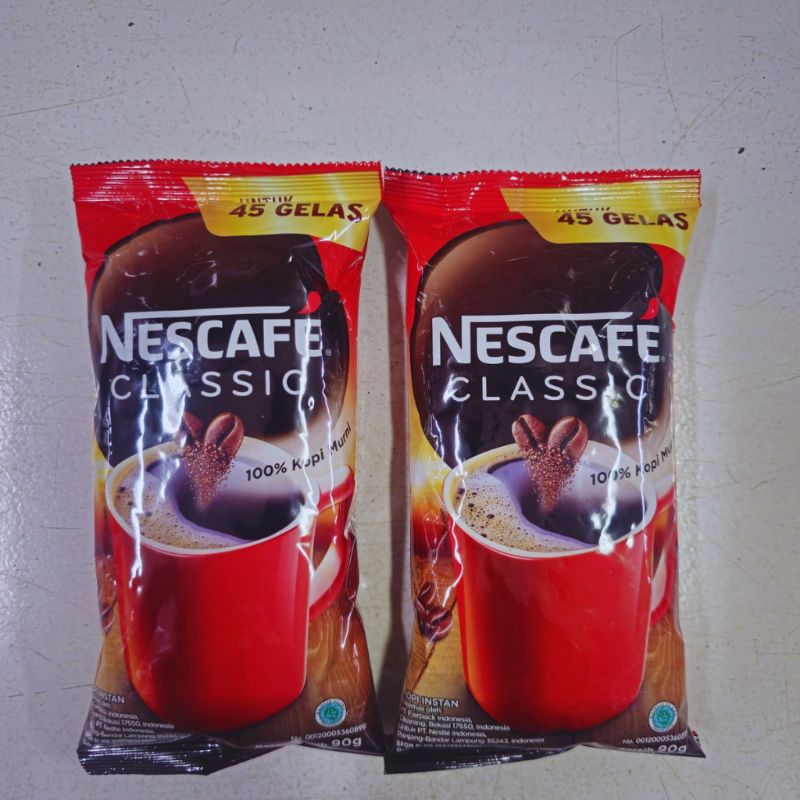 

Nescafe classic 100%kopi murni 90gr reffil