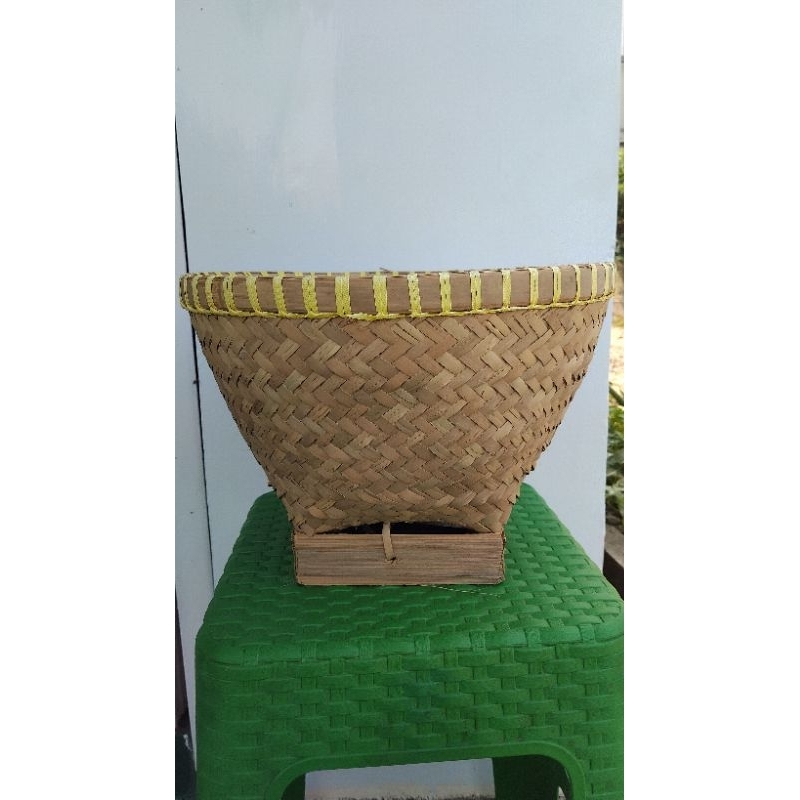 CEPON BAKUL WAKUL BAMBU KULIT DIAMETER 25 CM CETING NASI ANYAMAN BAMBU