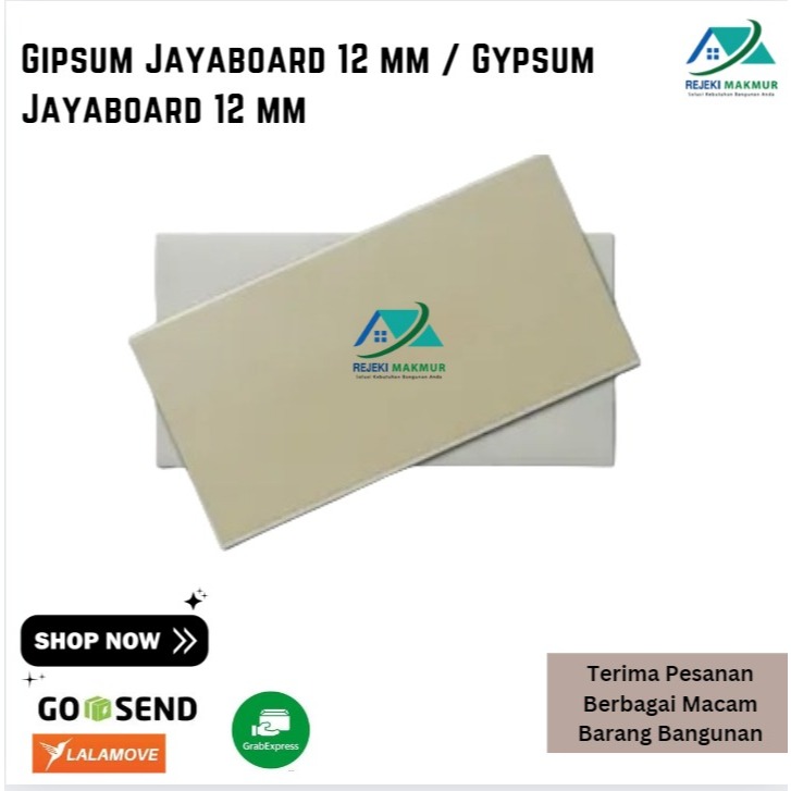 Gipsum Jayaboard 12 mm / Gypsum Jayaboard 12 mm