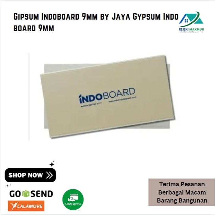 Gipsum Indoboard 9mm by Jaya Gypsum Indo board 9mm