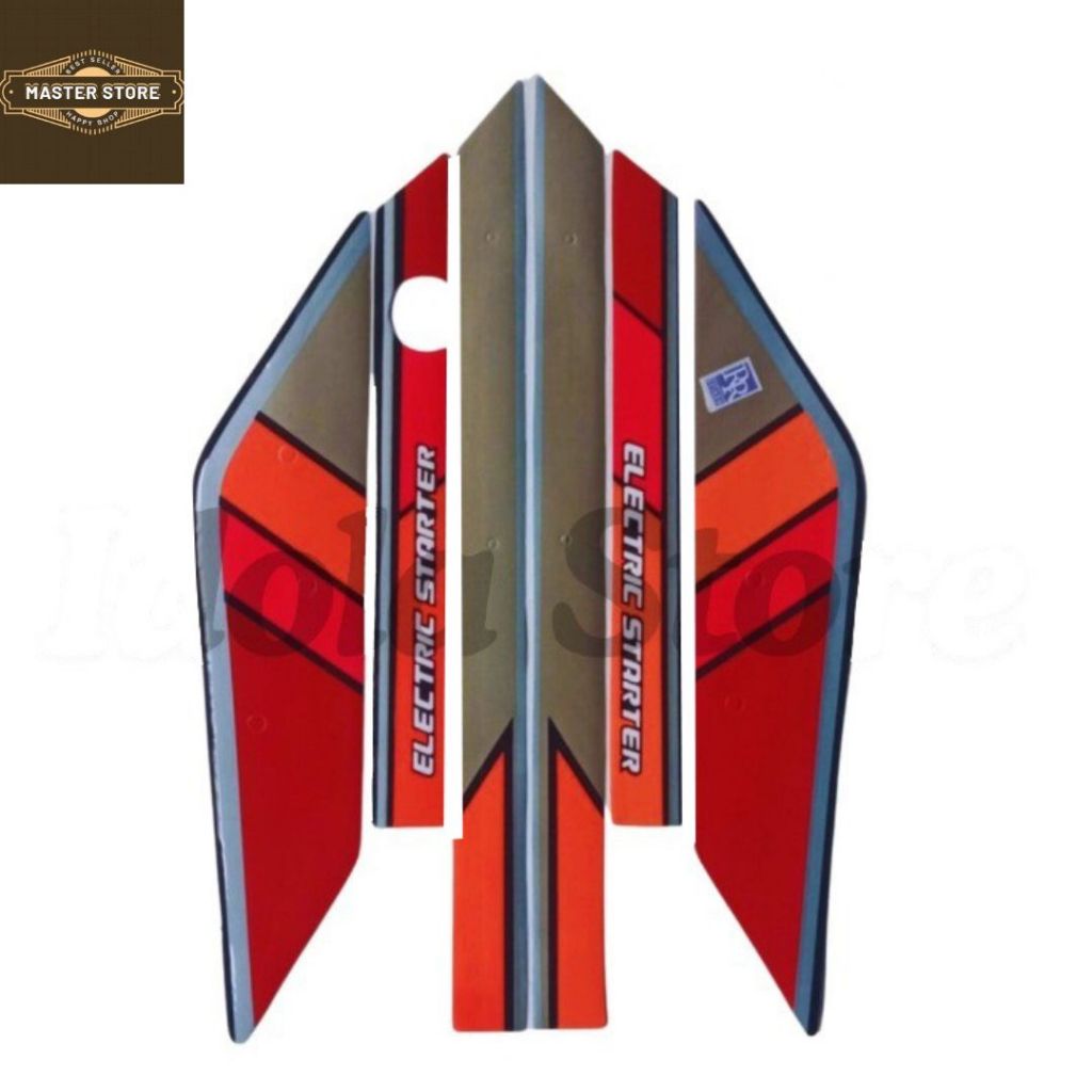 Stiker Striping Astrea Prima 1991\1990 Merah Silver List Body Motor Honda Astrea Prima 1990/1991