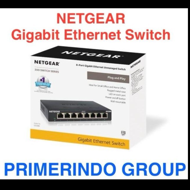 NETGEAR GS308 Gigabit Ethernet Unmanaged Switch 8 Port