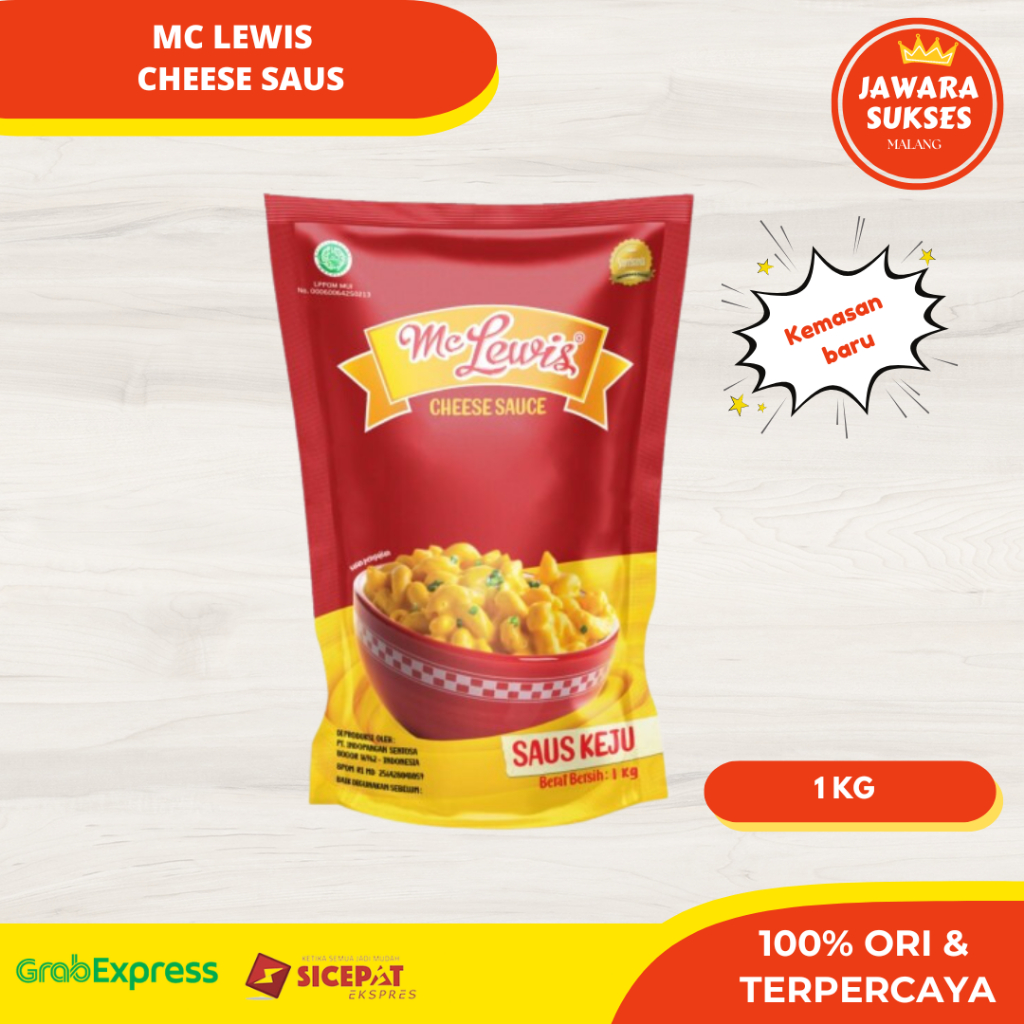 

Mc Lewis Cheese Sauce 1kg | Mclewis Saus Keju 1kg