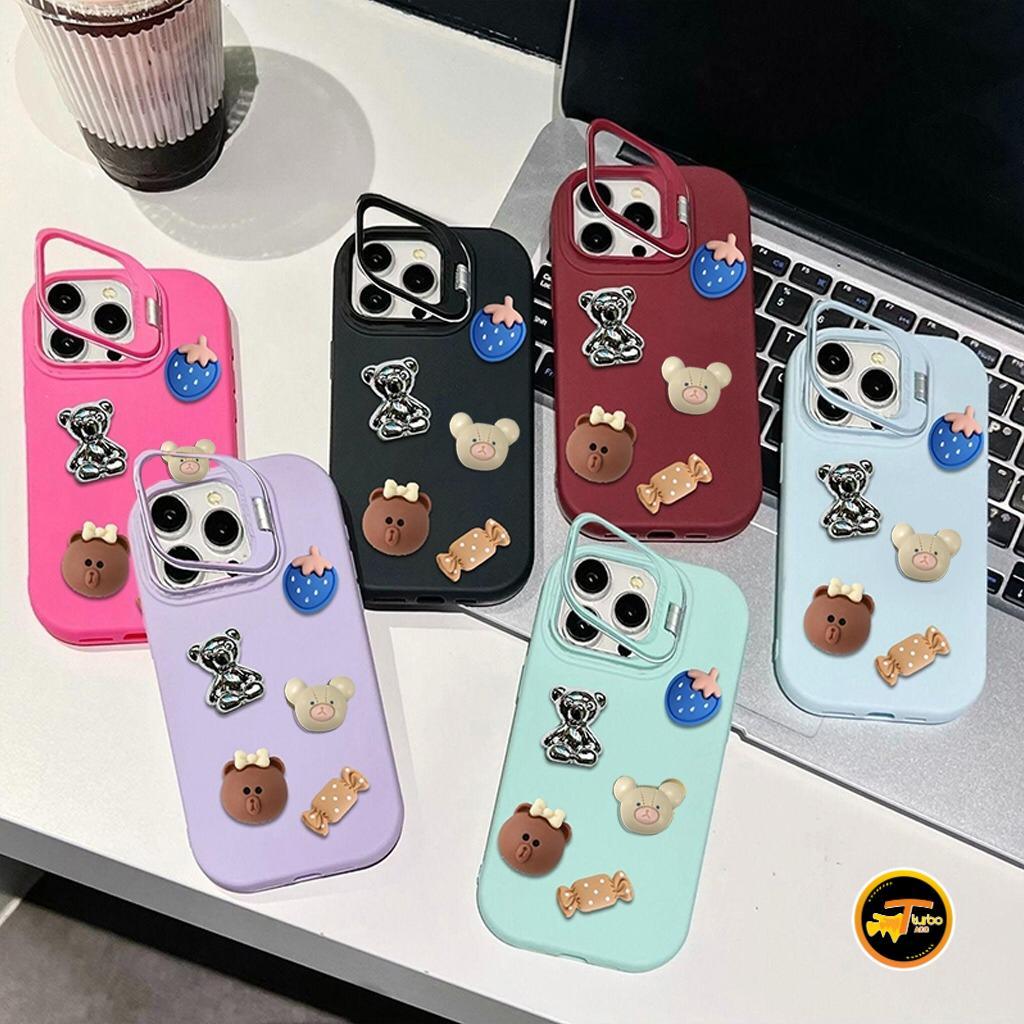 GC103 3D Doll Macaron Stand Softcase/ Casing Hp Compatible For OPPO A55 A57 A77S A5 A9 2020 A71 A74 
