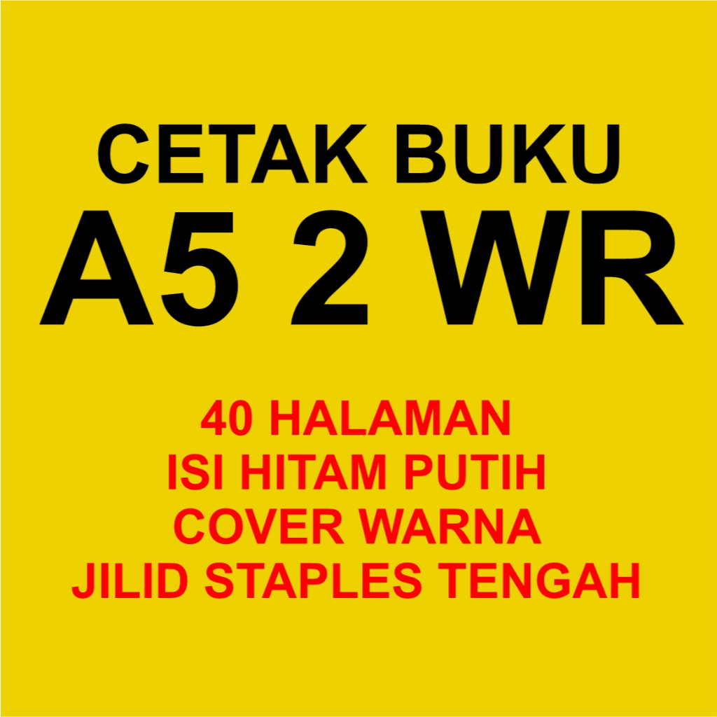 

CETAK BUKU A5 2 WARNA STAPLES TENGAH