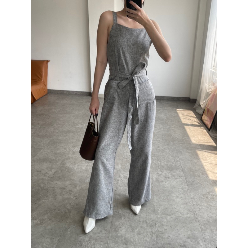 Overall jumpsuit wanita setelan celana casual korean