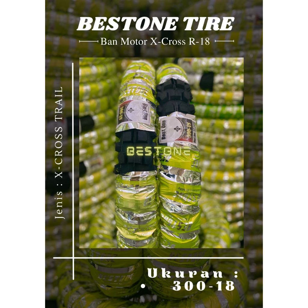 Ban Motor X-Cross Ring 18 Ban Belakang Ukuran 300-18
