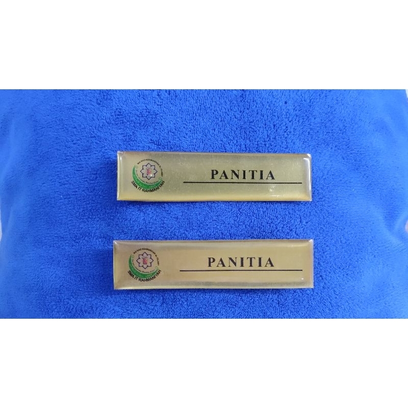 

(promo) Kuningan Aluminium resin nametag, nama dada, id card, pin