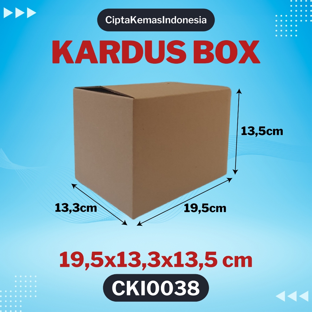 

Kardus Box Die Cut 19,5x13,3x13,5 cm Dus Packing Packaging Polos