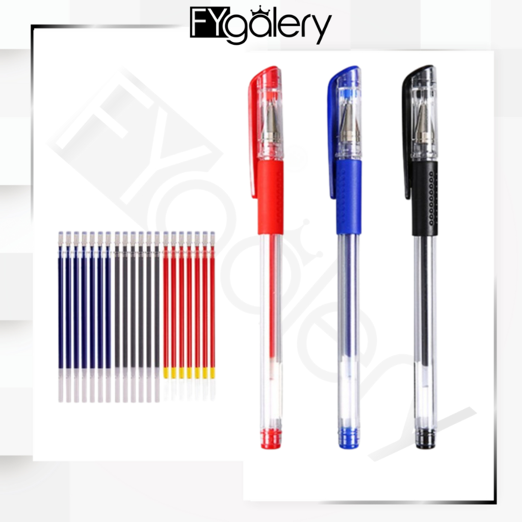 

FYGALERY Pulpen Gel Ink Pen Bullet Tip 0.5mm Pena Alat Tulis Hitam Merah Biru Y1991
