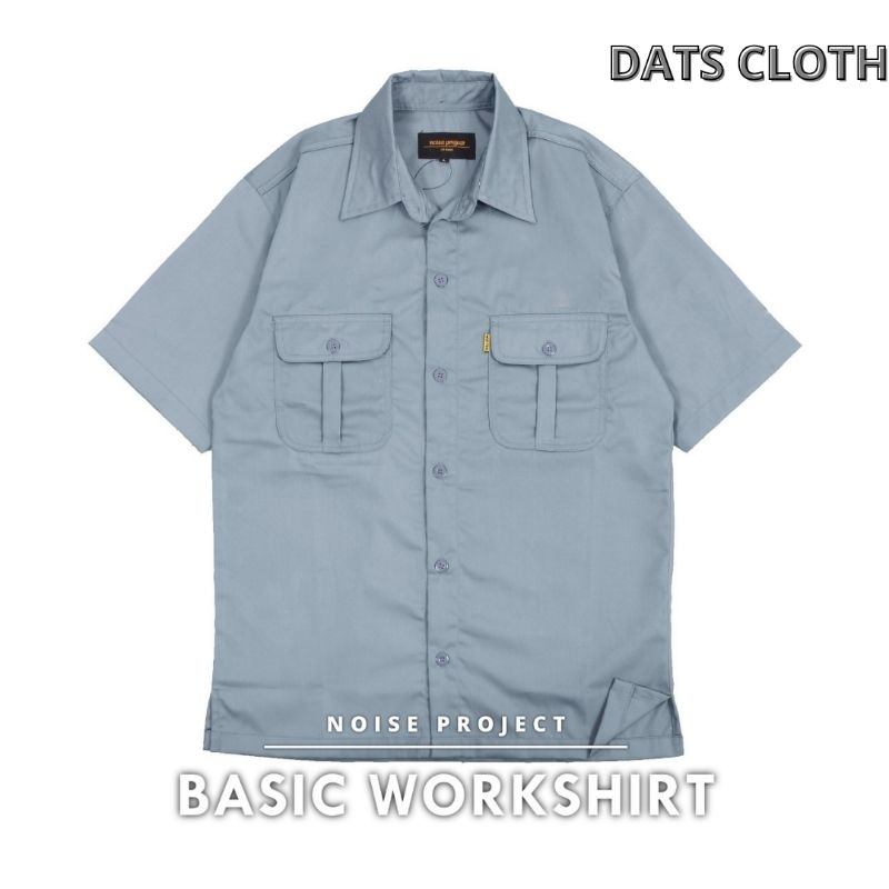 Workshirt Polos Abu Abu Pria Wanita Noise Project Original