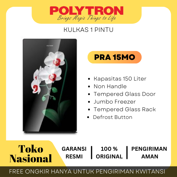 [Cianjur] Kulkas 1 Pintu Polytron Belleza 150 liter PRA 15MOW 15MOB