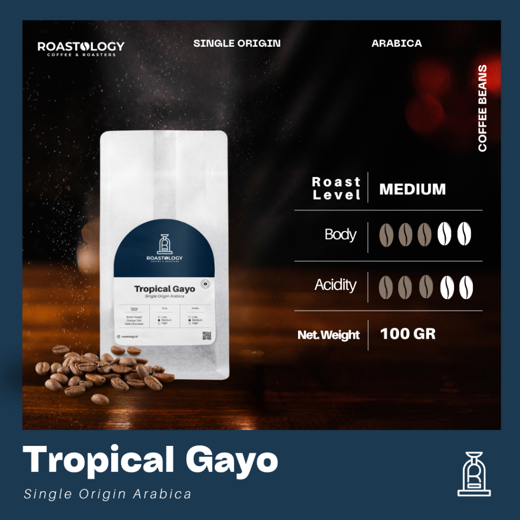 

Aceh Gayo No.1 Arabica Grade 100gr Biji Kopi Coffee Beans ROASTOLOGY