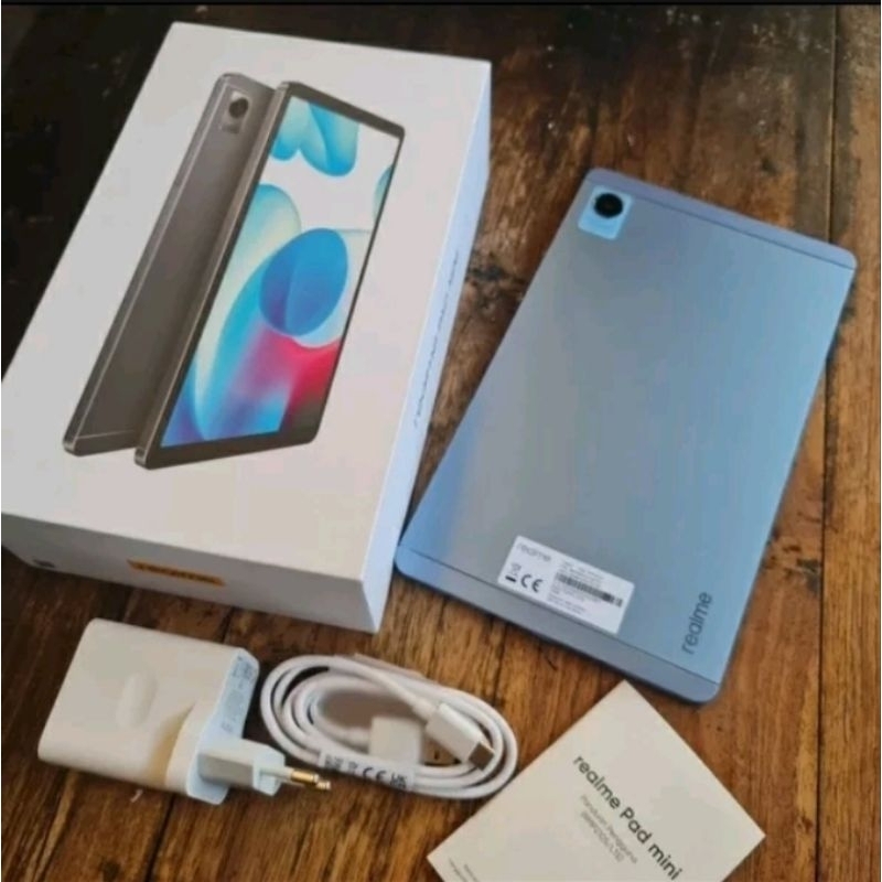 Realme Pad Mini 4G + Keyboard-Stylus Blue Perfect 99% Dual SIM Bisa Telp RAM 4/64 GB Realme Tab Gara