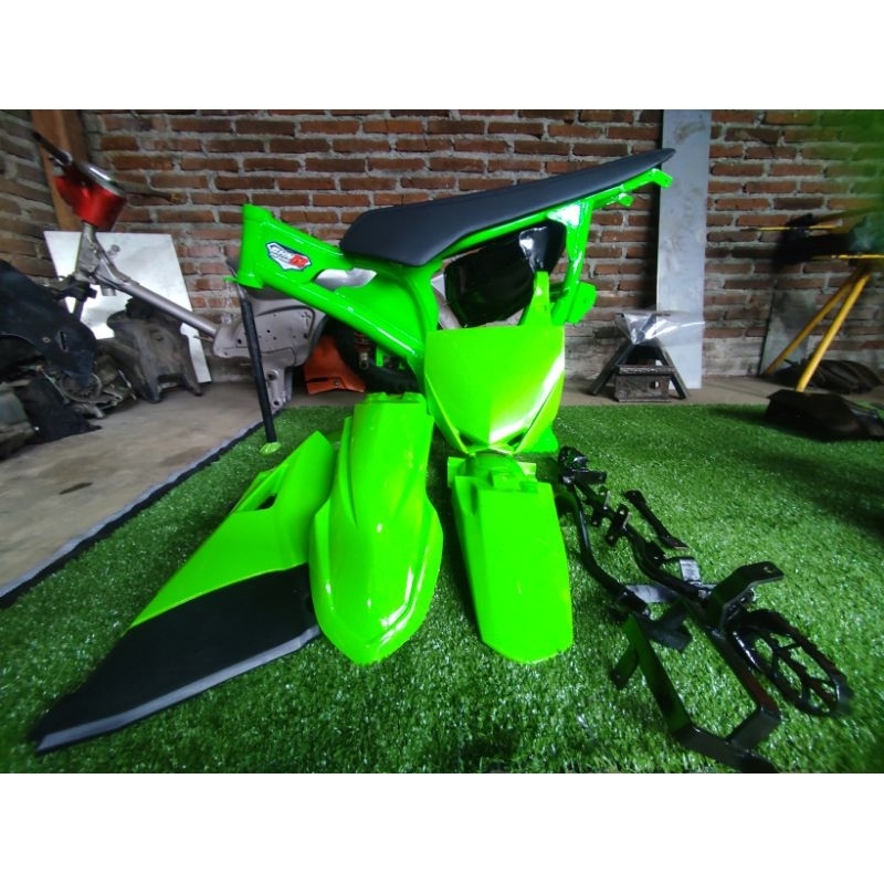 Rangka trail gtx bebek standard body yz 85 plus body+arem+decal