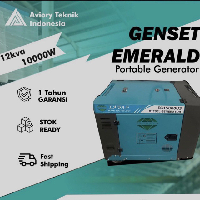 GENSET 10000w/12kva Power Generator/ Portable Silent Genset/Mesin Generator Bensin/ Genset Listrik B