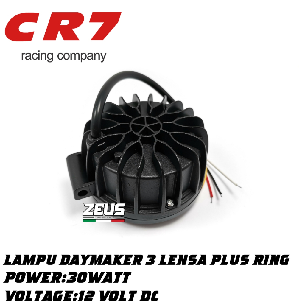 LAMPU TEMBAK Daymaker Mini 3Lensa Bulat Plus Ring Daymaker Mini Universal Motor Mobil