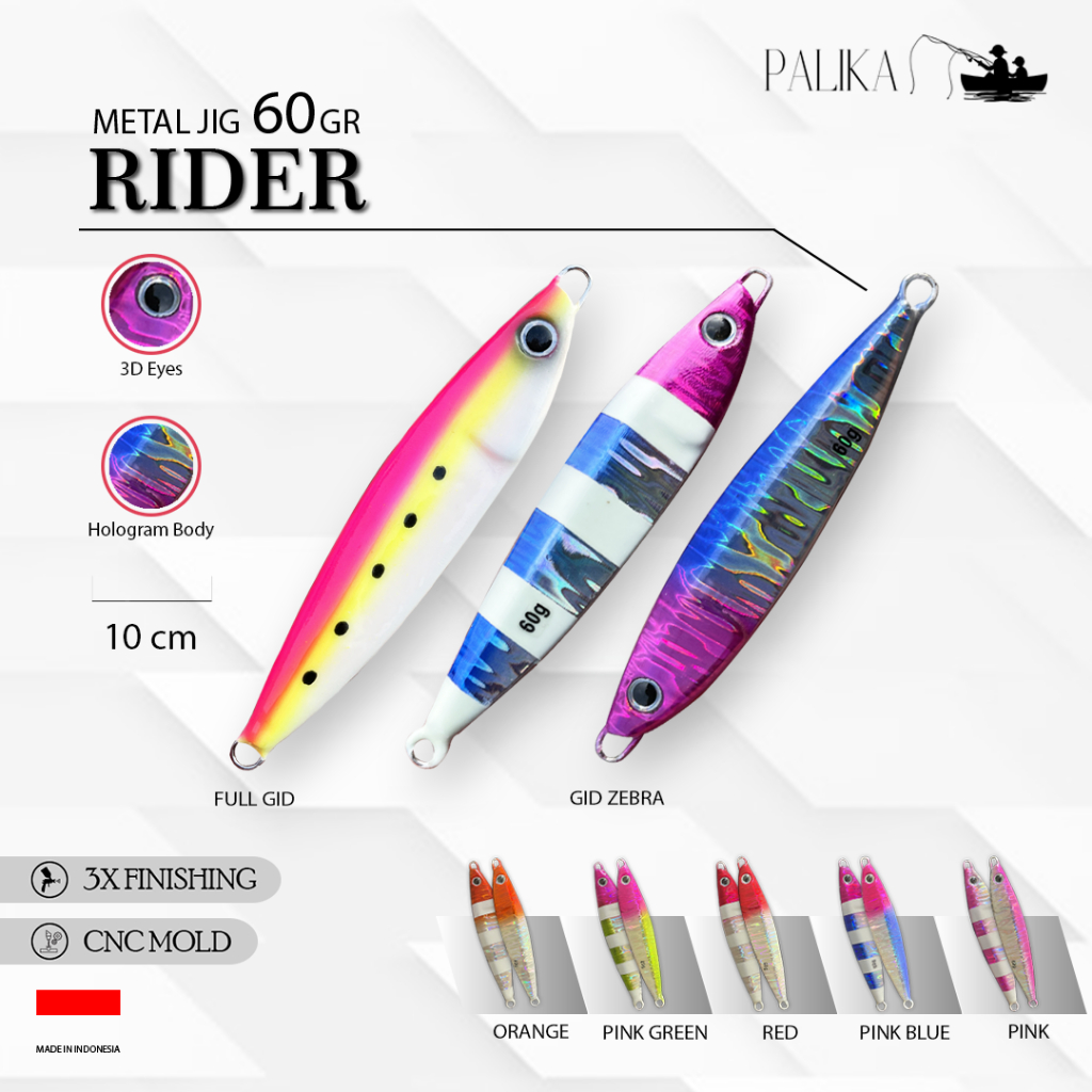 Metal jig 60 gram Palika RIDER 60gr 60Gram 60gram 60G Metal jig 60 gram Metal jig 60 g